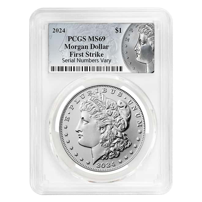 2024 Morgan and Peace Silver Dollar 2-Coin Set PCGS MS 69 FS (Morgan/Peace)