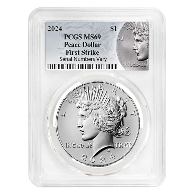2024 Morgan and Peace Silver Dollar 2-Coin Set PCGS MS 69 FS (Morgan/Peace)
