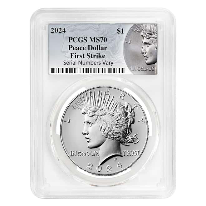 2024 Peace Silver Dollar PCGS MS 70 FS (Peace Label)