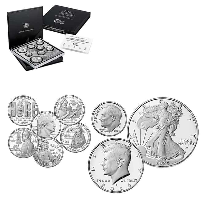 2024-S US Mint Limited Edition Silver Proof 8-Coin Set (w/Box & COA)