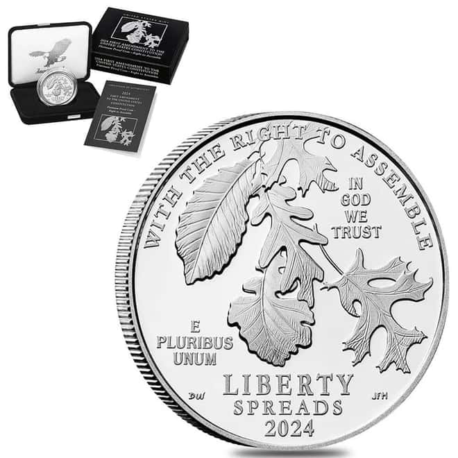 2024-W 1 oz Proof Platinum American Eagle Right to Assemble (w/Box & COA)