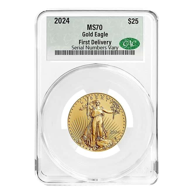 2024 1/2 oz Gold American Eagle CAC MS 70 First Delivery