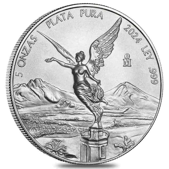 2024 5 oz Mexican Silver Libertad Coin BU
