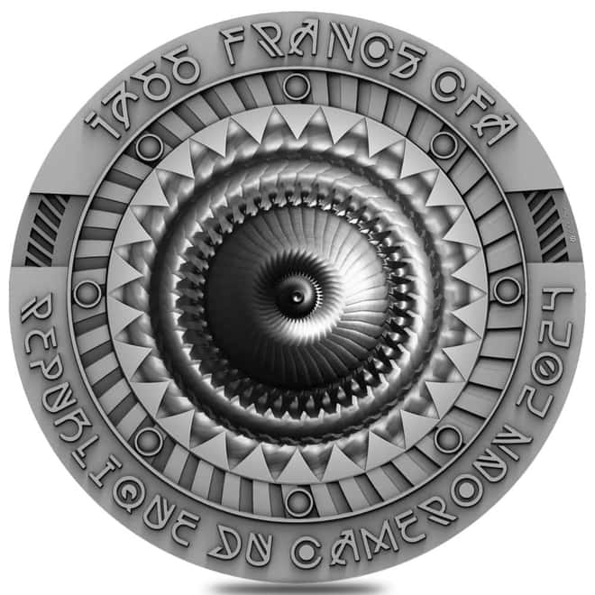 2024 Cameroon 7 oz Flying UFO MP-1766 Silver Coin (w/Box & COA)