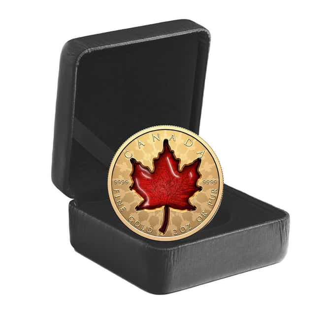 2024 Canada 2 oz Proud Maple Enamel Gold Coin