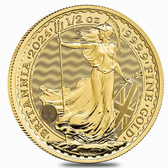 2024 Great Britain 1/2 oz Gold Britannia Coin BU
