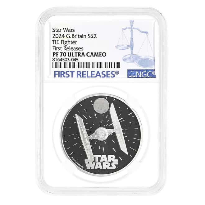 2024 Great Britain 1 oz Star Wars TIE Fighter Proof Silver Coin NGC PF 70 UCAM FR