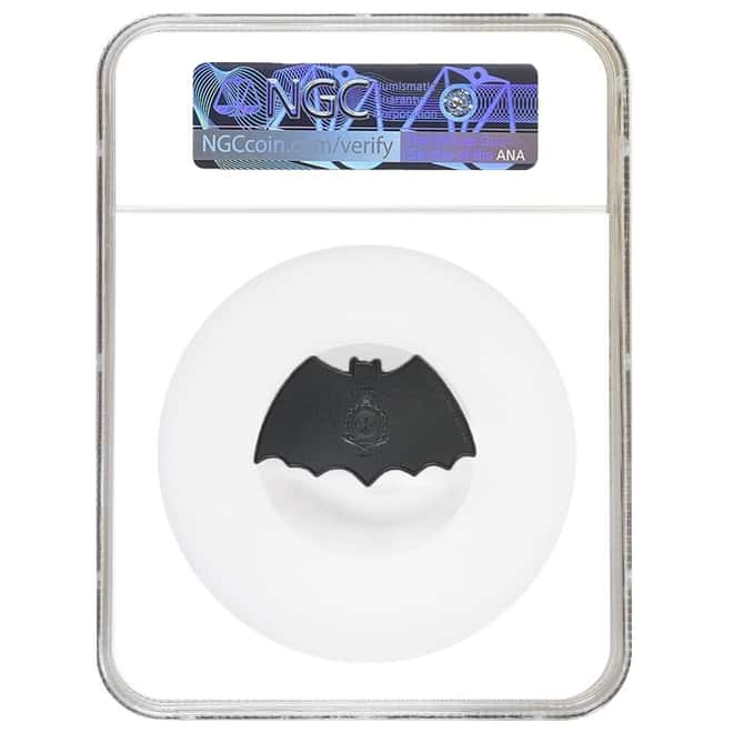 2024 Niue 1 oz DC Comics 1966 Batman Logo Antiqued Silver Coin NGC MS 70 FR