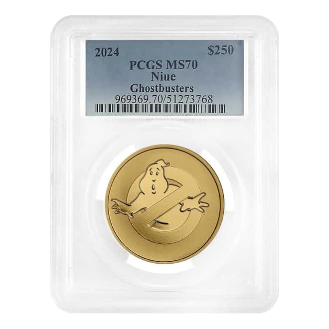 2024 Niue 1 oz Ghostbusters 40th Ann. Gold Coin PCGS MS 70