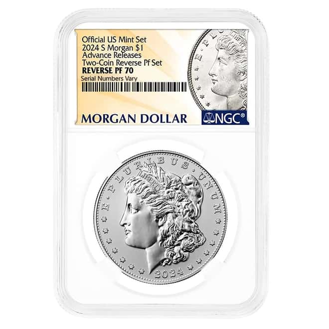 2024-S Morgan Silver Dollar Reverse Proof NGC PF 70 AR (Morgan Label)