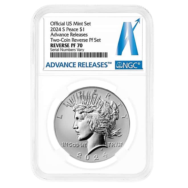 2024-S Peace Silver Dollar Reverse Proof NGC PF 70 AR