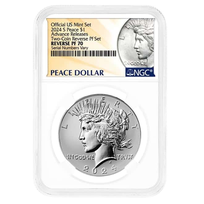 2024-S Peace Silver Dollar Reverse Proof NGC PF 70 AR (Peace Label)