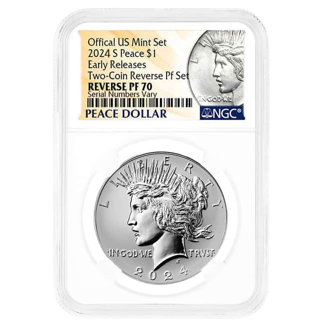 2024-S Peace Silver Dollar Reverse Proof NGC PF 70 ER (Peace Label)