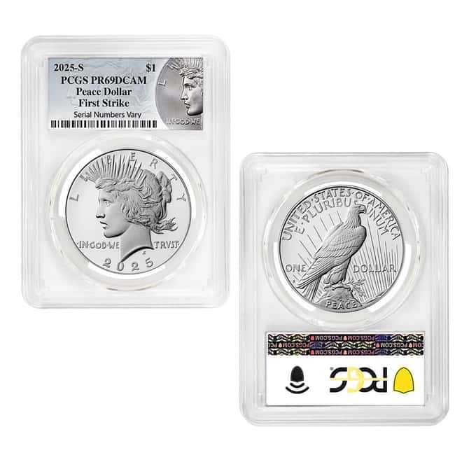2025-S Morgan and Peace Silver Dollar Proof 2-Coin Set PCGS PF 69 FS (Morgan/Peace)