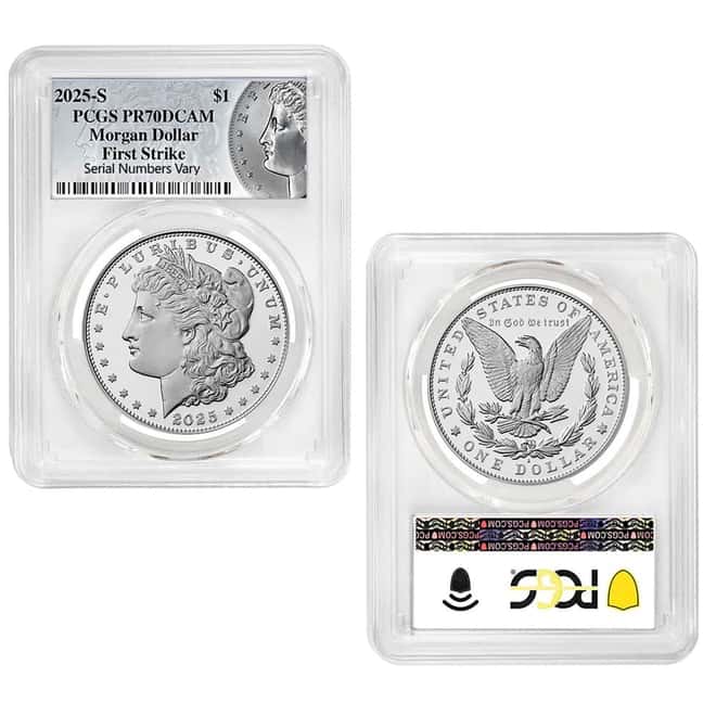2025-S Morgan and Peace Silver Dollar Proof 2-Coin Set PCGS PF 70 FS (Morgan/Peace)