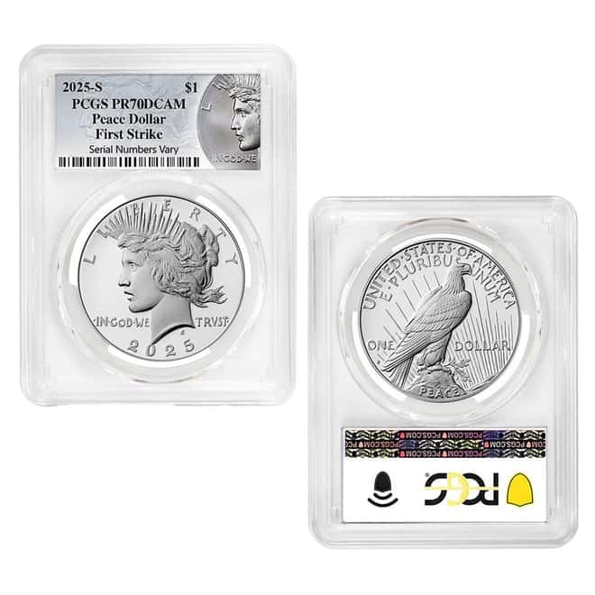 2025-S Morgan and Peace Silver Dollar Proof 2-Coin Set PCGS PF 70 FS (Morgan/Peace)