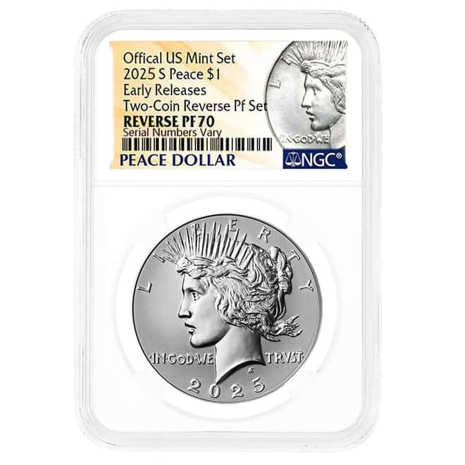 2025-S Peace Silver Dollar Reverse Proof NGC PF 70 ER (Peace Label)