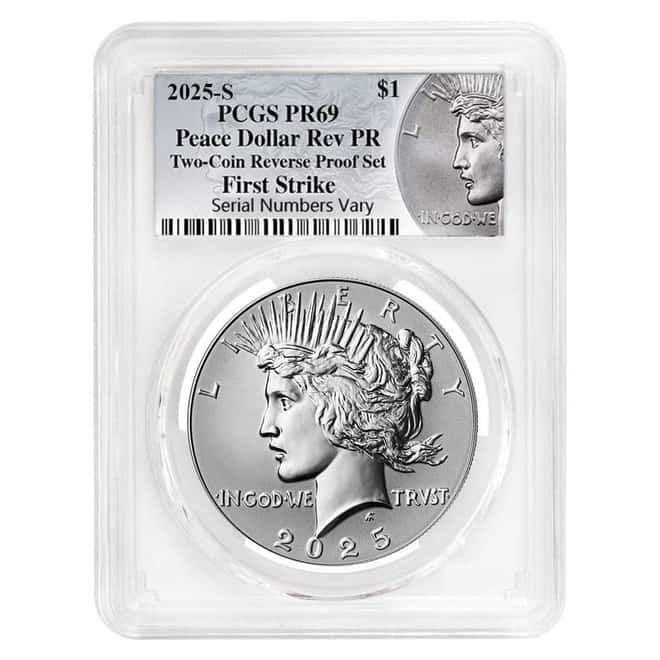2025-S Peace Silver Dollar Reverse Proof PCGS PF 69 FS (Peace Label)