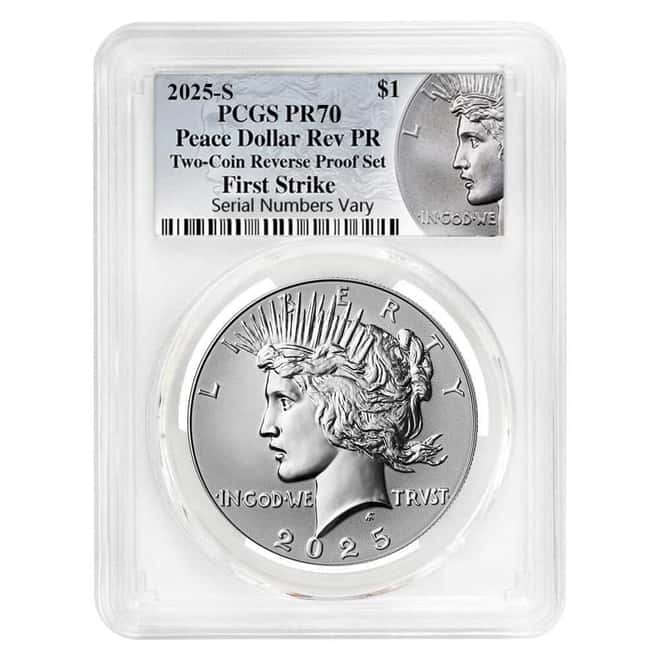2025-S Peace Silver Dollar Reverse Proof PCGS PF 70 FS (Peace Label)