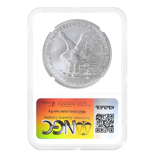 2025-W 1 oz Burnished Silver American Eagle NGC MS 70 AR