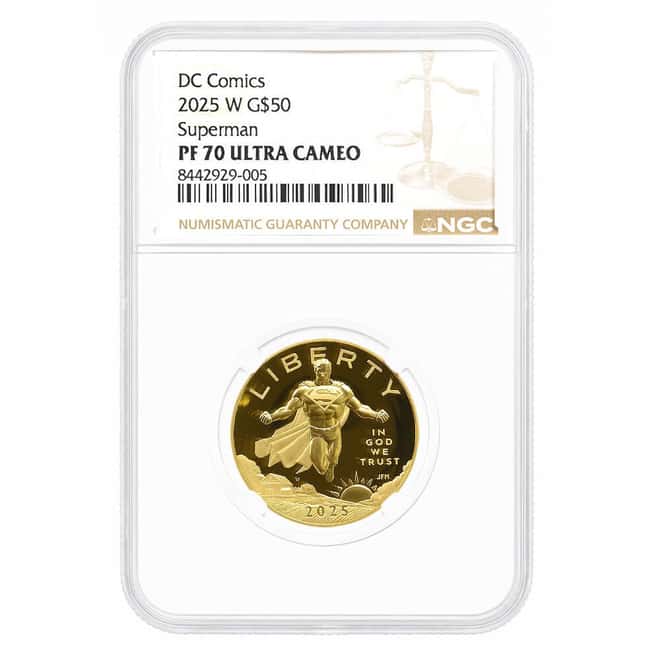 2025-W US Mint 1/2 oz DC Comics Superman Proof Gold Coin NGC PF 70 UCAM