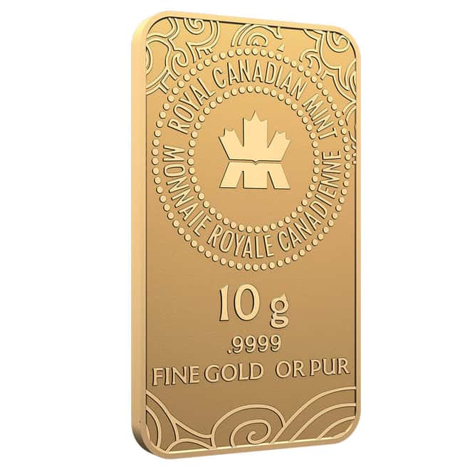 2025 10 Gram Royal Canadian Mint RCM Lunar Snake Gold Bar .9999 Fine (in Assay)