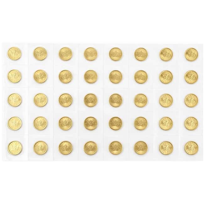 Lot of 40 - 2025 1/10 oz Canadian Gold Maple Leaf $5 Coin BU (Sealed)