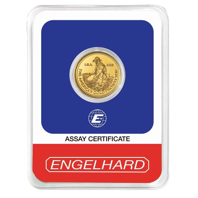 2025 1/10 oz Engelhard Prospector Gold Round .9999 Fine (New in TEP)