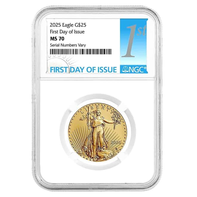2025 1/2 oz Gold American Eagle NGC MS 70 FDOI