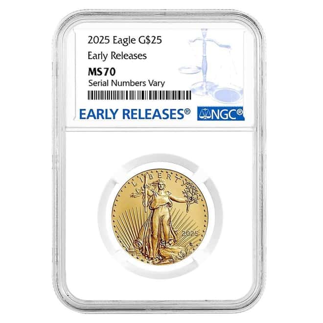 2025 1/2 oz Gold American Eagle NGC MS 70 ER