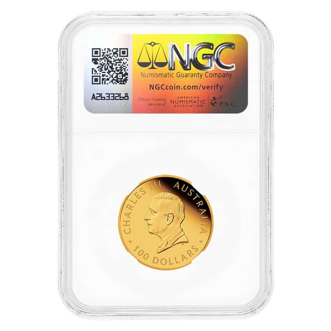 2025 1 oz Enhanced Reverse Proof Gold Australian Wedge-Tailed Eagle Perth Mint NGC PF 70 FD Mercanti