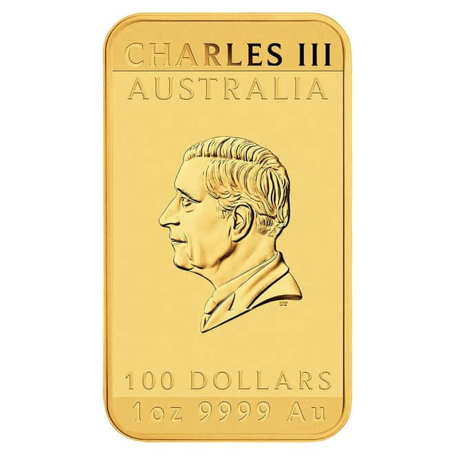 2025 1 oz Gold Australian Dragon Rectangular Coin Bar (in Assay)