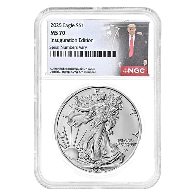 2025 1 oz Silver American Eagle NGC MS 70 Inauguration Edition