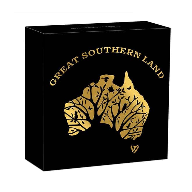 2025 2 oz Proof Gold Great Southern Land Blue Lepidolite Coin Perth Mint