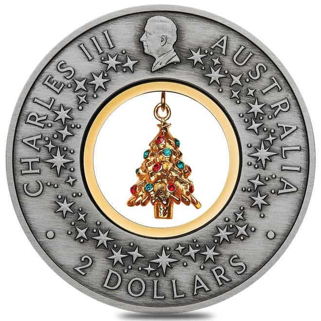 2025 2 oz Santa's Workshop Silver Coin Perth Mint
