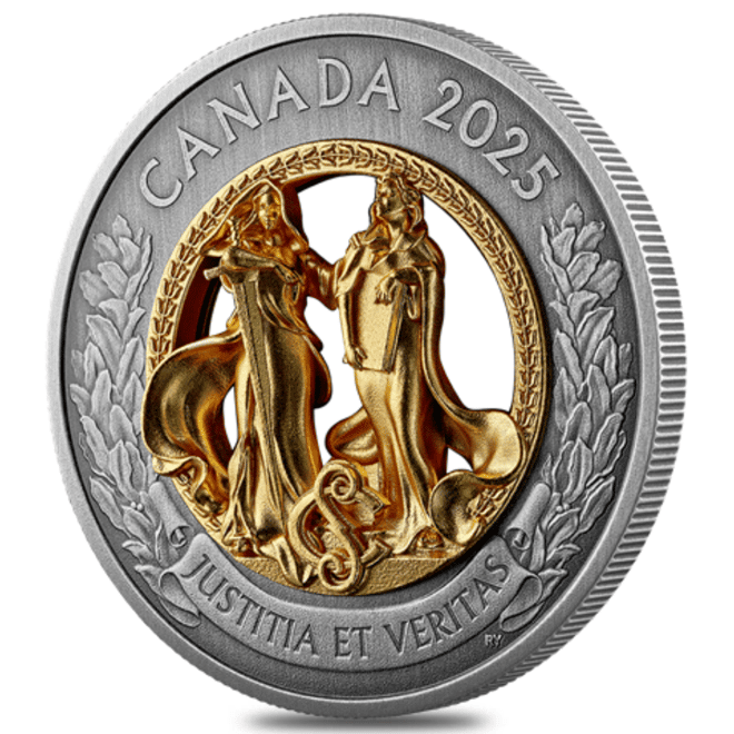 2025 Canada 4.6 oz Allegories of Justice and Truth Silver Coin