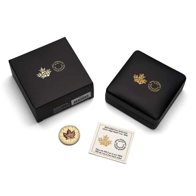 2025 Canada 1 oz Gold Maple Leaf Ultra High Relief Coin .9999 Fine