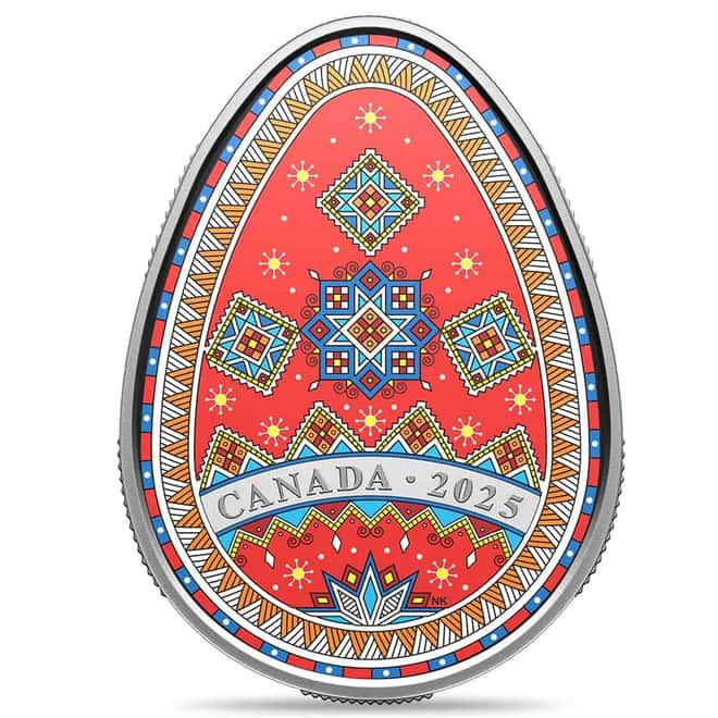 2025 Canada 1 oz Silver Pysanka Easter Egg Coin .9999 Fine