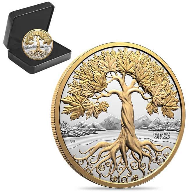 2025 Canada 5 oz Maple Tree of Life Proof Silver Coin 
