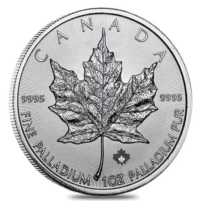 2025 1 oz Palladium Canadian Maple Leaf Coin $50 BU