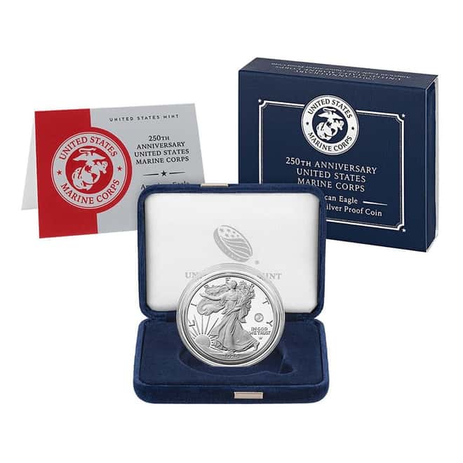 2025-P Marine Corps Privy 1 oz Proof Silver American Eagle (w/Box & COA)