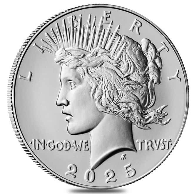 2025 Peace Silver Dollar .999 Fine (w/Box & COA)