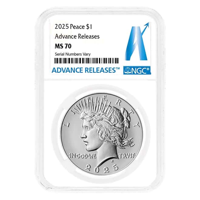 2025 Peace Silver Dollar NGC MS 70 AR