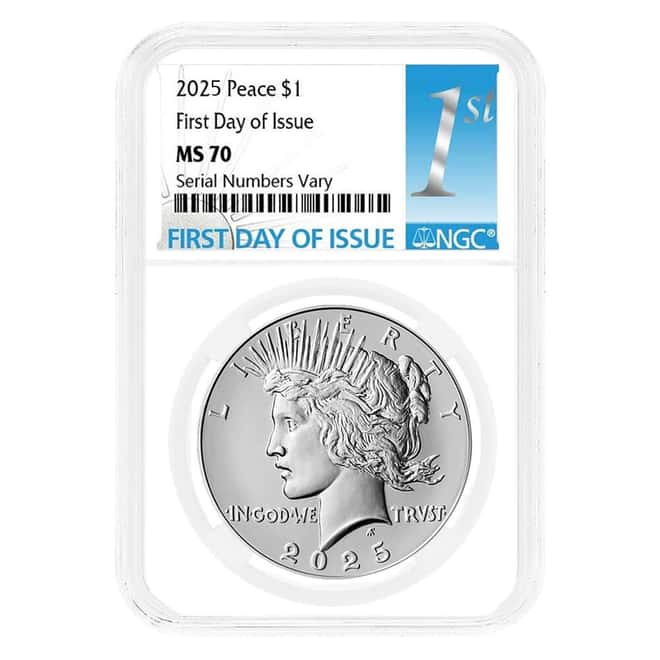 2025 Peace Silver Dollar NGC MS 70 FDOI
