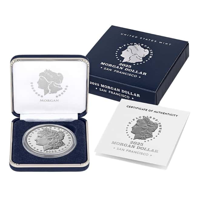 2025-S Morgan Silver Dollar Proof Coin .999 Fine (w/Box & COA)