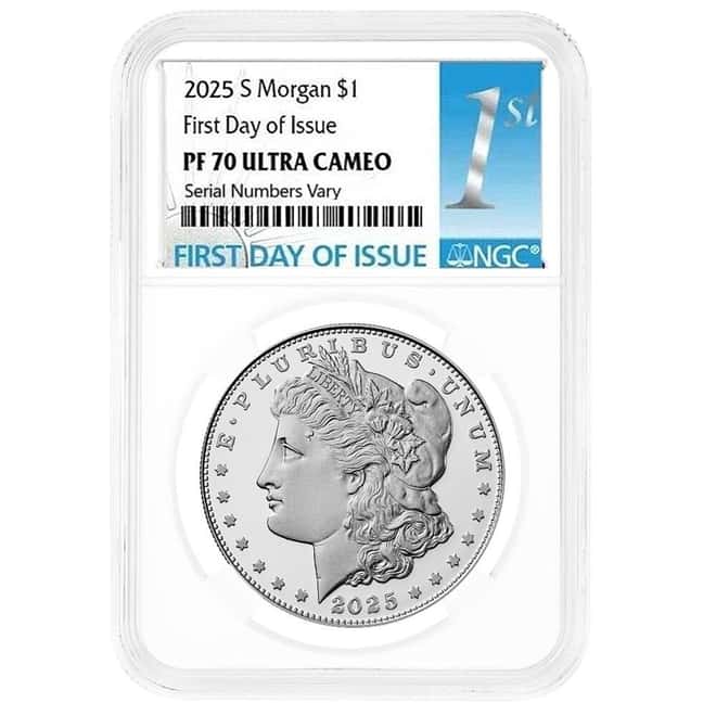 2025-S Morgan Silver Dollar Proof Coin NGC PF 70 FDOI