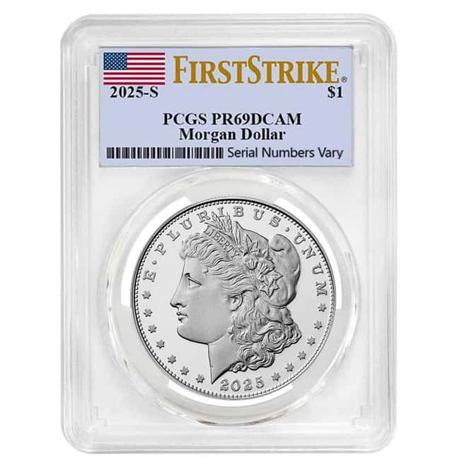 2025-S Morgan Silver Dollar Proof Coin PCGS PF 69 FS