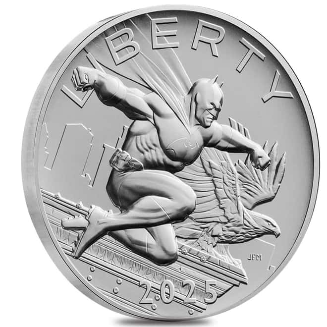 2025 US Mint 2.5 oz DC Comics Batman Silver Medal .999 Fine