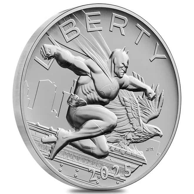 2025 US Mint 2.5 oz DC Comics Batman Silver Medal .999 Fine