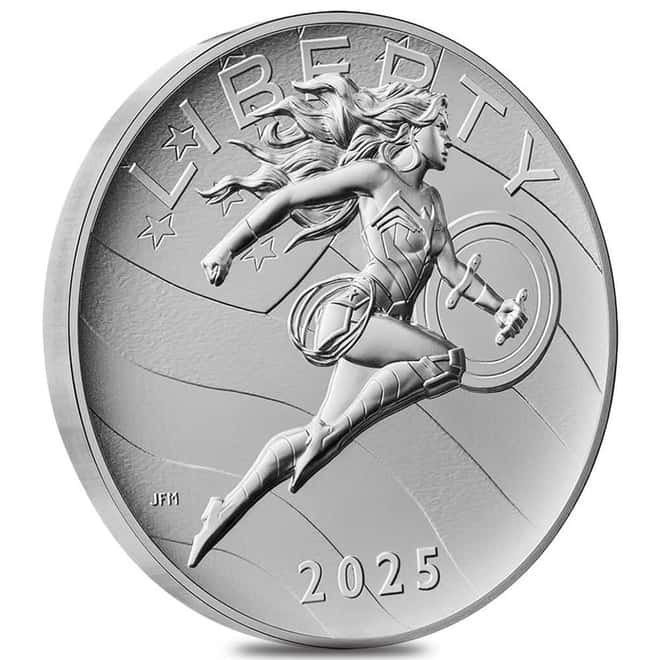 2025 US Mint 2.5 oz DC Comics Wonder Woman Silver Medal .999 Fine